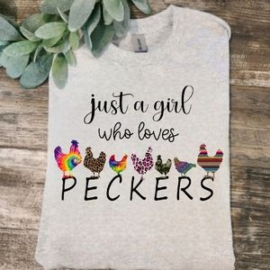 Chicken mom shirt farmhouse funny humor popular cute loves peckers